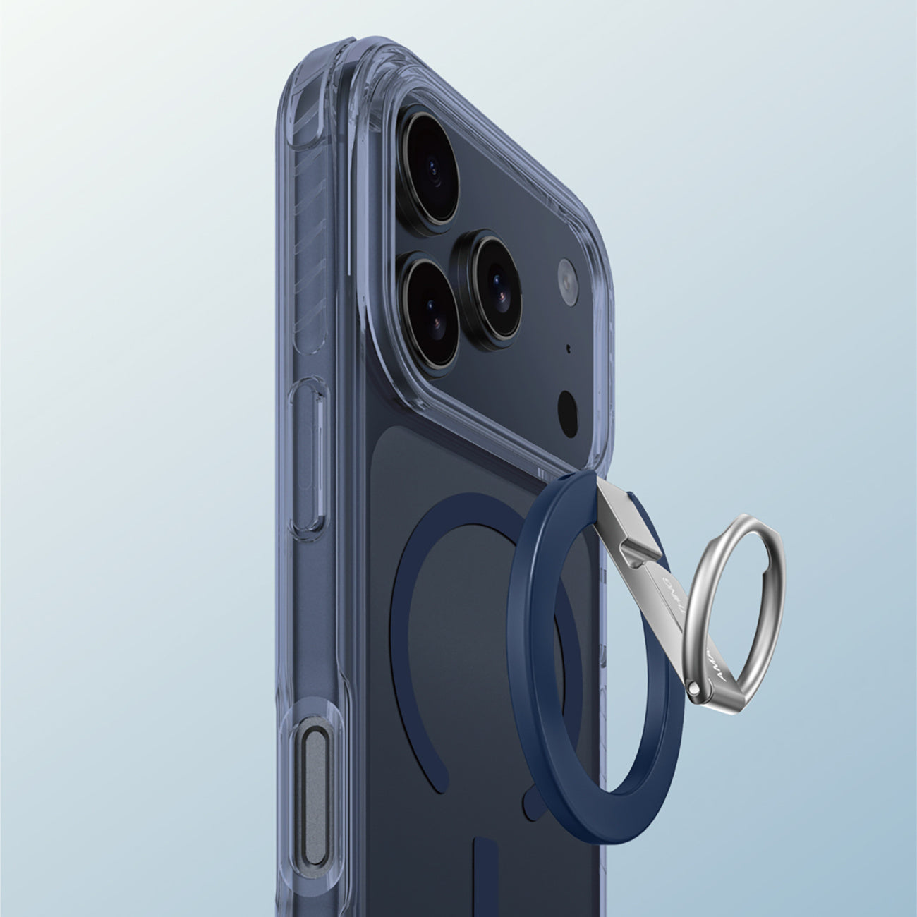 Case for iPhone 17 Pro Titan Pro Grip Ring Set MagSafe - blue - Carlat