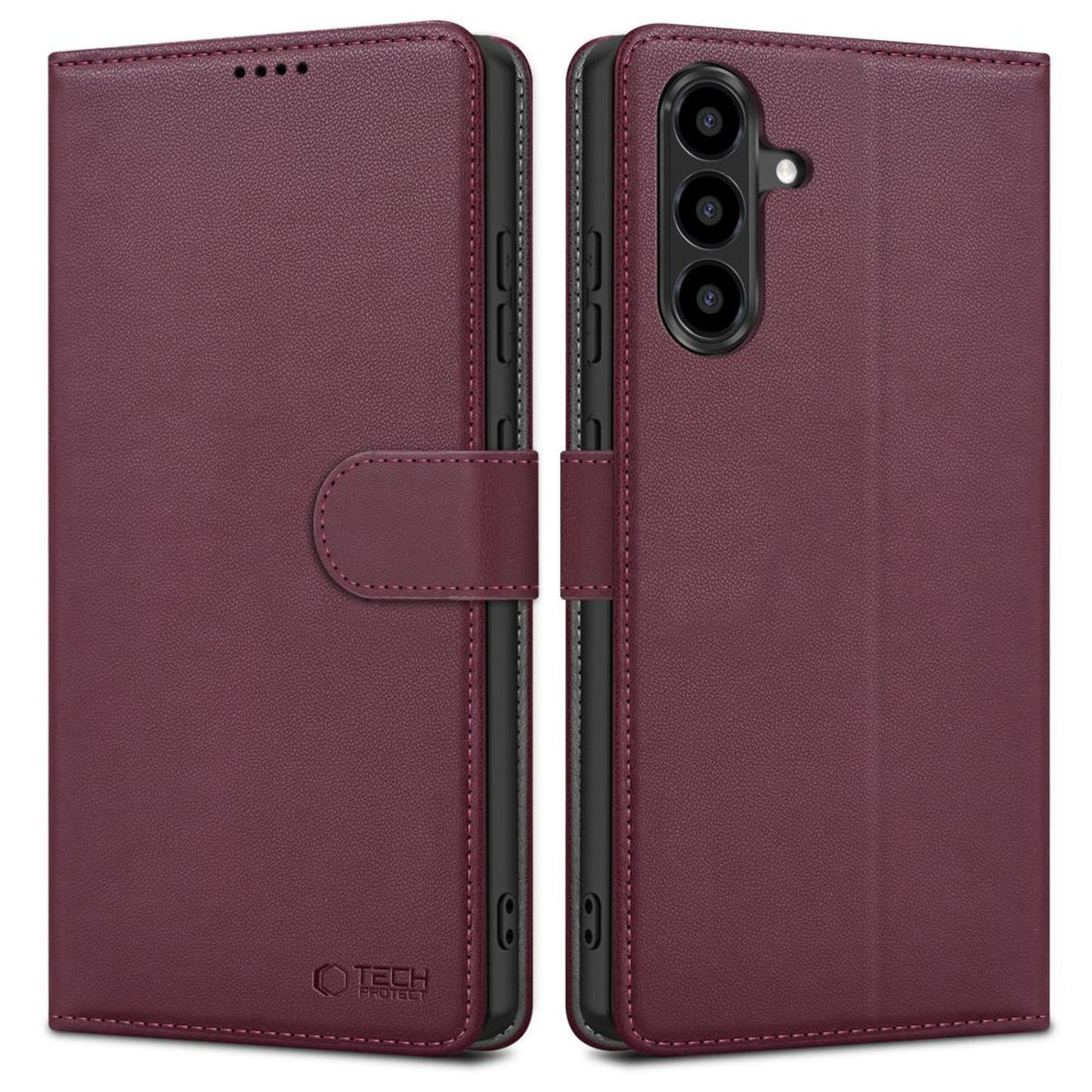 Case with flap for Samsung Galaxy A57 5G Wallet - burgundy - Carlat