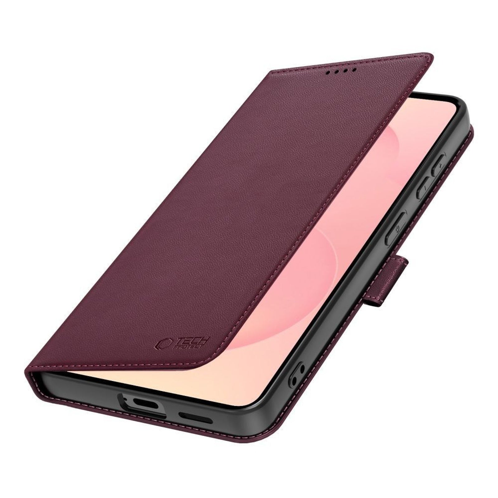 Case with flap for Samsung Galaxy A57 5G Wallet - burgundy - Carlat