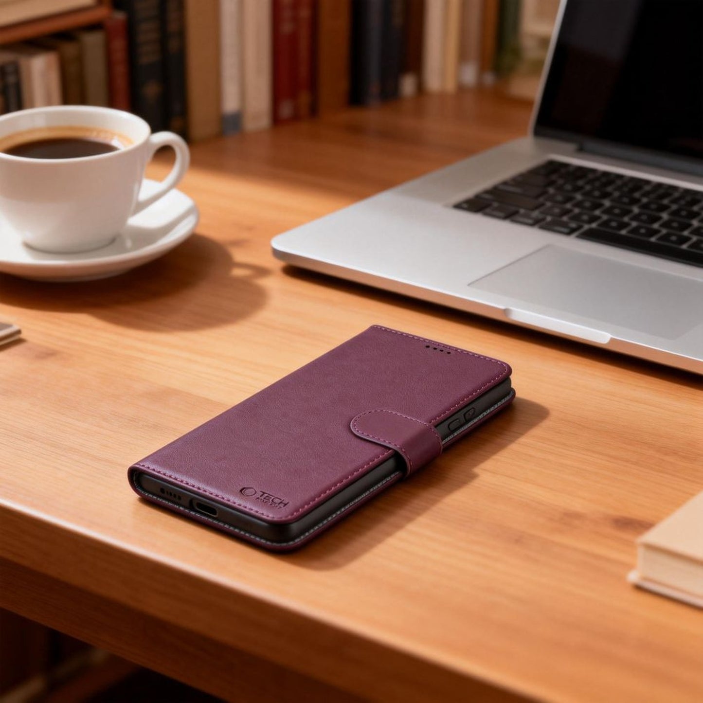 Case with flap for Samsung Galaxy A57 5G Wallet - burgundy - Carlat