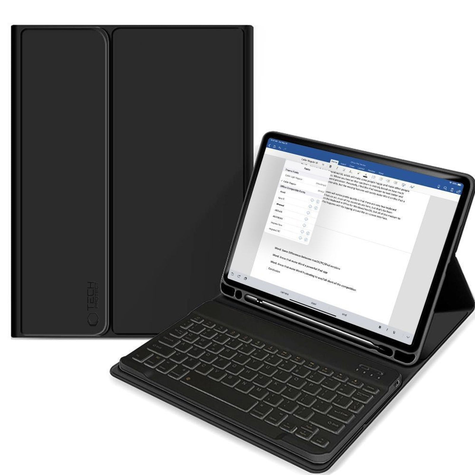 Case with keyboard for iPad 10.9'' 2022 - black - Carlat