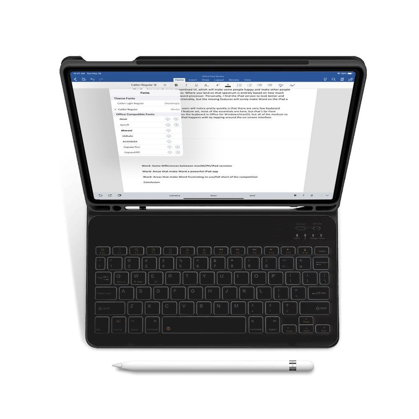 Case with keyboard for iPad 10.9'' 2022 - black - Carlat