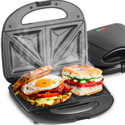 Ceramic sandwich toaster for crispy toast and sandwiches, 750 W - Carlat