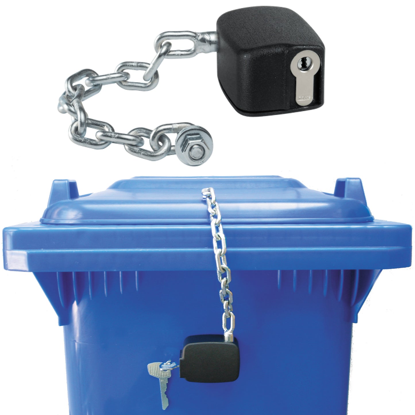 Chain lock closure to bucket container for garbage 80L - 1100L - Carlat