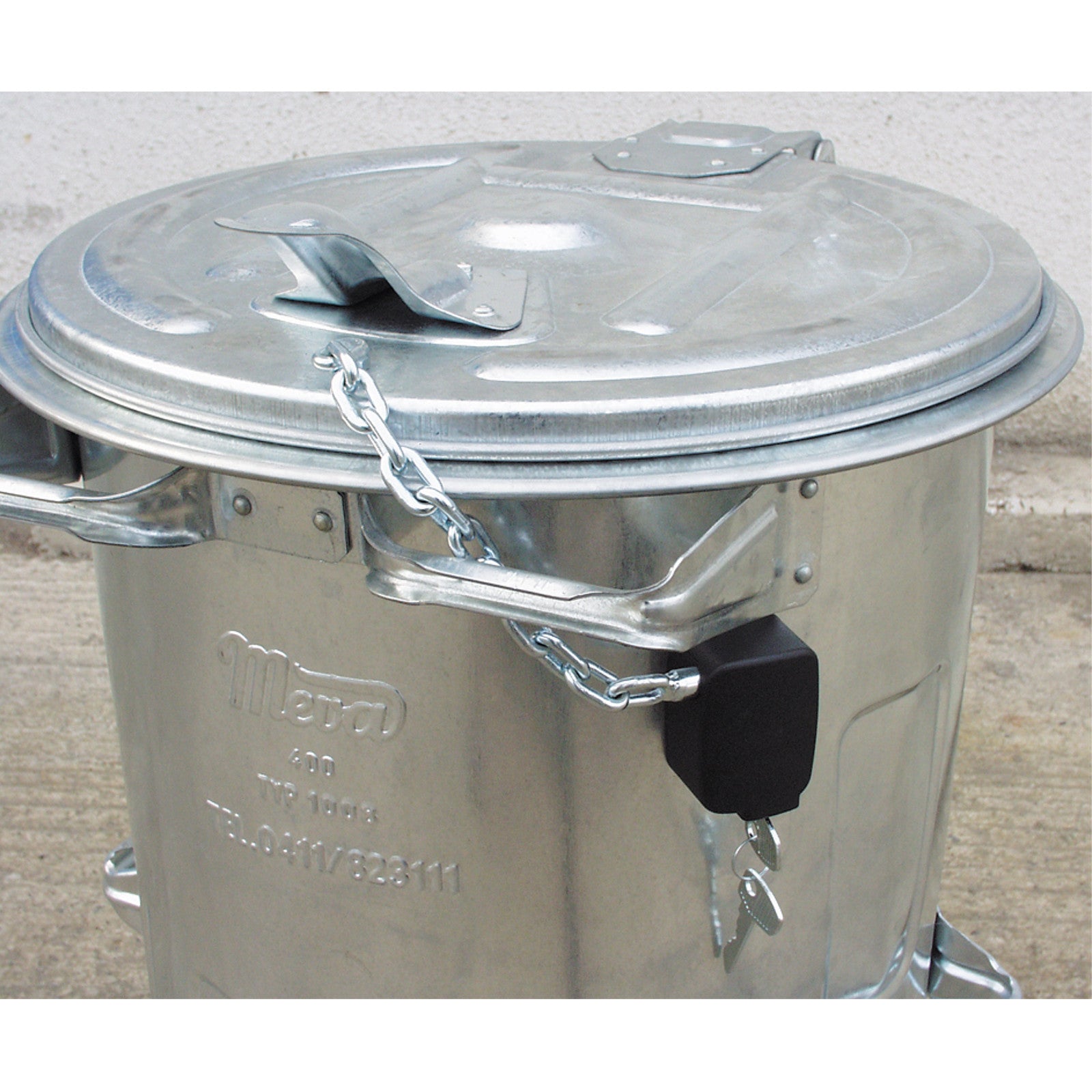 Chain lock closure to bucket container for garbage 80L - 1100L - Carlat