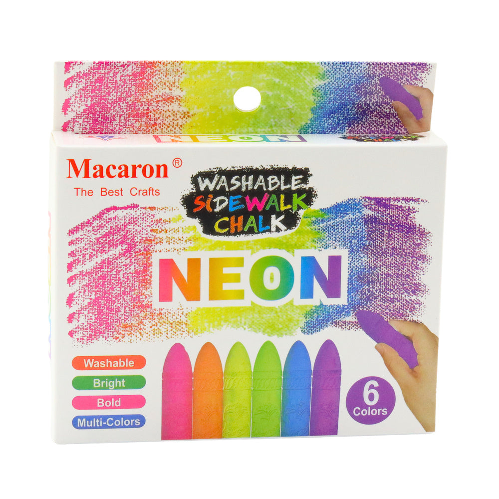 Chalk – Neon-Colored Chalk for Blackboards and Sidewalks, Set of 6 - Carlat