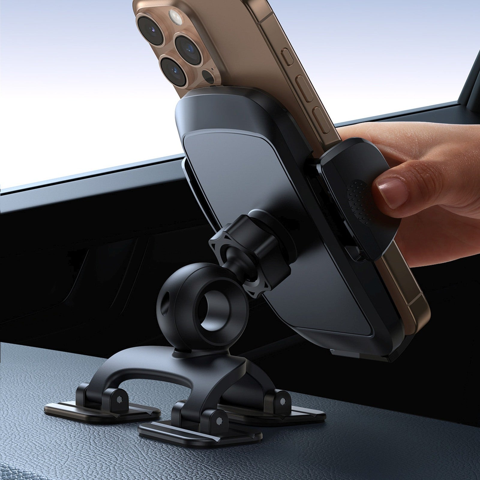 Clamping car holder for a 4.7-7'' phone with three legs - Carlat