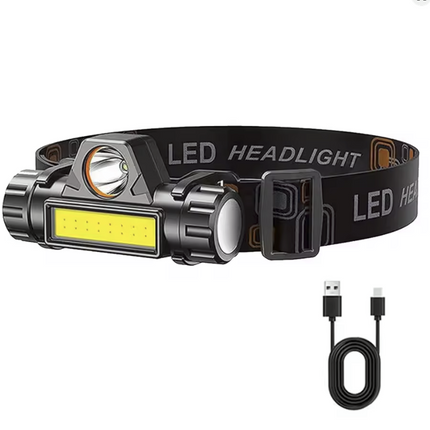 Rechargeable COB LED Headlamp 300LM with Magnetic Base – IPX4 Waterproof