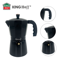 Coffee – Espresso maker, aluminum, 12 cups, black/rose gold, Kinghoff, KH-1885 - Carlat