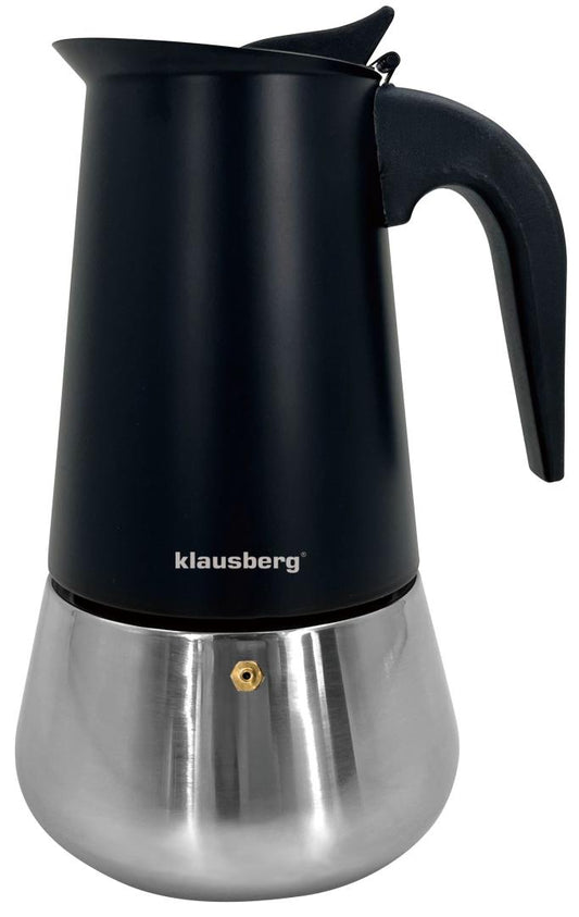 Coffee – Espresso maker, stainless steel, 9 cups, black/silver, Klausberg, KB-7846 - Carlat