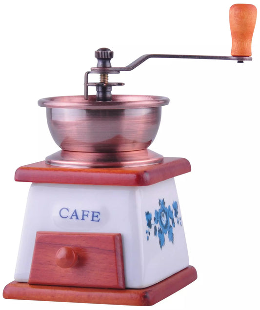 Coffee Grinders – Coffee grinder, ceramic-wood-steel, with Kinghoff flowers - Carlat