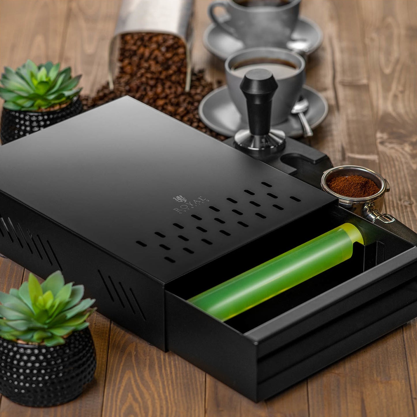 Coffee Grinders – Grounds drawer with coffee impactor, base for - Carlat
