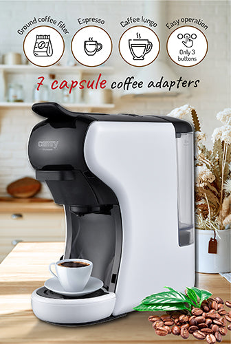 Coffee Makers – CR 4414 White Multi-Capsule Espresso Machine - Carlat