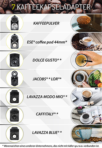 Coffee Makers – CR 4414 White Multi-Capsule Espresso Machine - Carlat