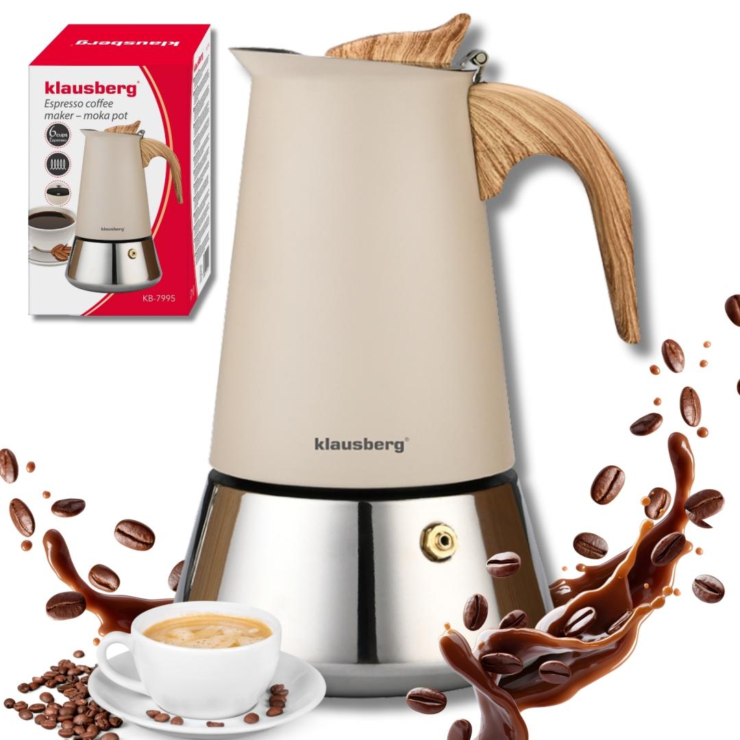 Coffee Makers – Steel Espresso Maker, 600 ml, Induction, Klausberg KB-7997 - Carlat
