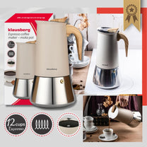 Coffee Makers – Steel Espresso Maker, 600 ml, Induction, Klausberg KB-7997 - Carlat