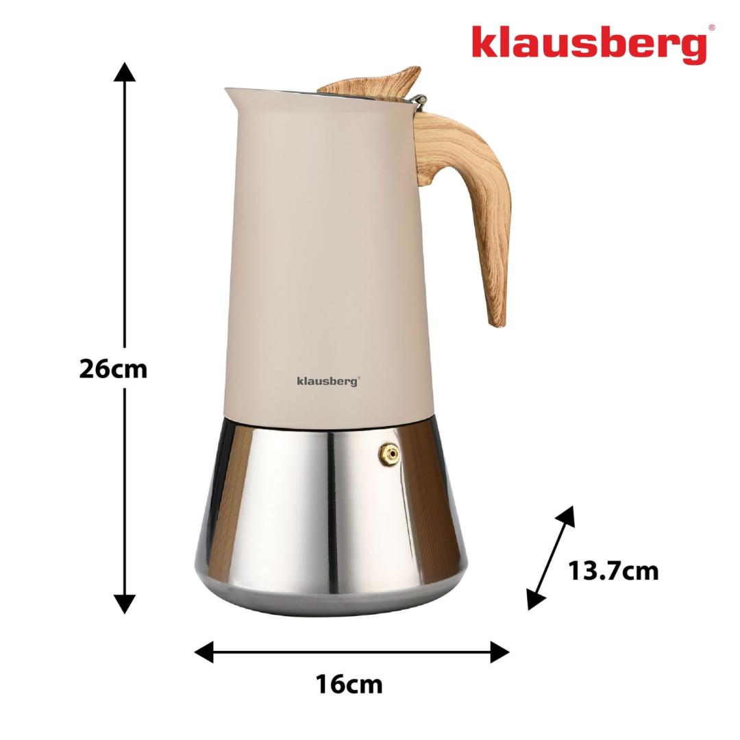 Coffee Makers – Steel Espresso Maker, 600 ml, Induction, Klausberg KB-7997 - Carlat