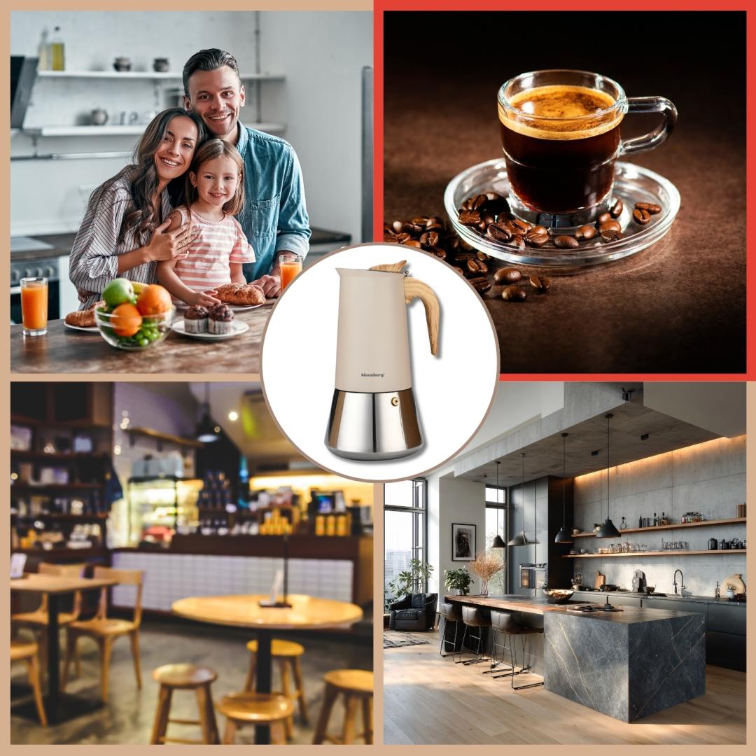Coffee Makers – Steel Espresso Maker, 600 ml, Induction, Klausberg KB-7997 - Carlat
