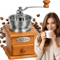 Coffee Makers – Traditional, Sturdy, Hand-Cranked Wooden Coffee and Pepper Grinder - Carlat