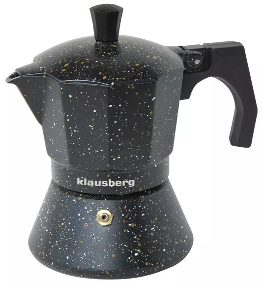 Coffee Makers and Espresso – Espresso maker, black marble, 6-cup, Klausberg - Carlat