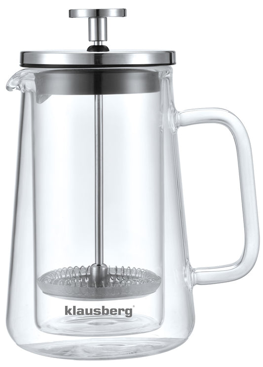 Coffee Makers and – Piston-style coffee/tea maker, glass, 0.35 L, Klausberg - Carlat