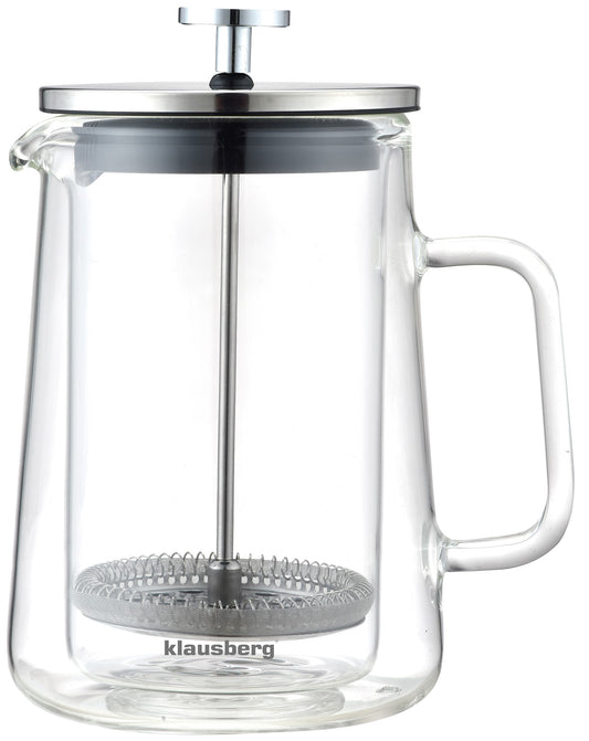 Coffee Makers and – Piston-style coffee/tea maker, glass, 0.60 L, Klausberg - Carlat