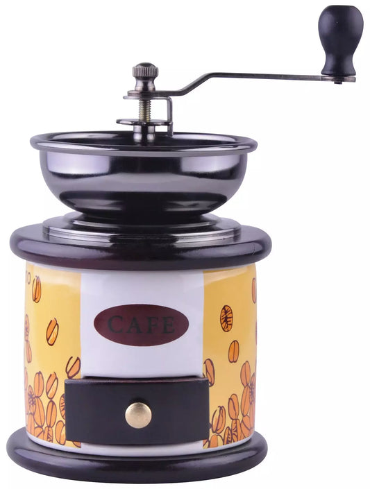 Coffee grinder, ceramic and wood, 12 x 20 cm, Kinghoff - Carlat