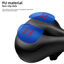 Comfortable bicycle saddle with reflectors - black and red - Carlat