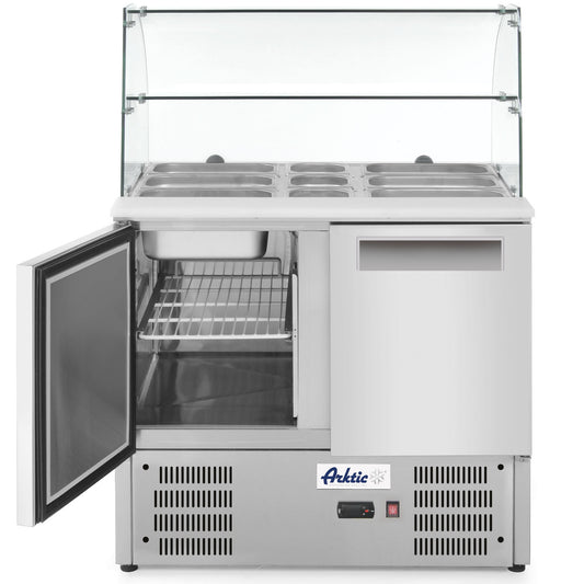 Commercial Refrigerators – 2-door salad cooling table with glass extension - Carlat