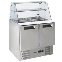 Commercial Refrigerators – 2-door salad cooling table with glass extension - Carlat
