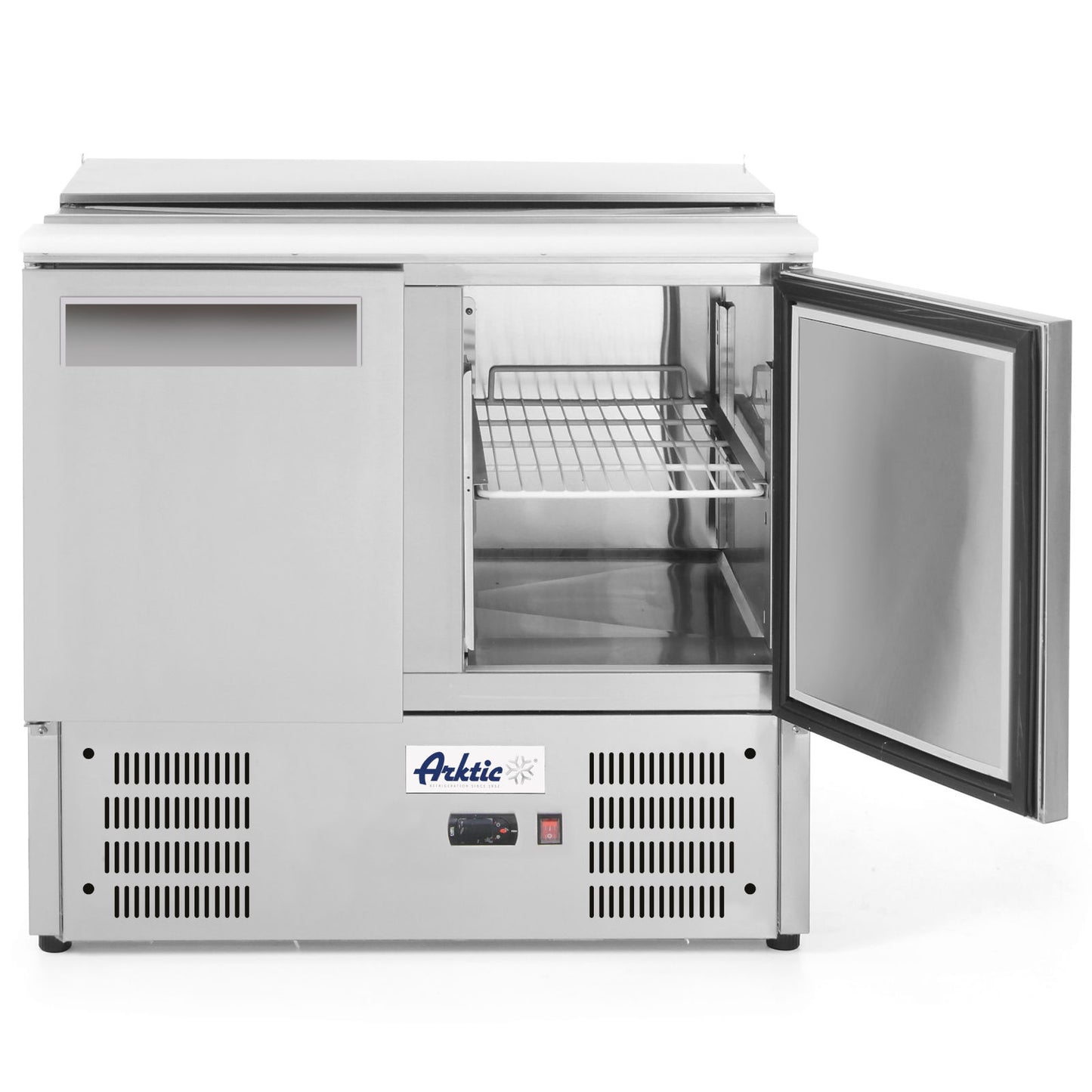 Commercial Refrigerators – 2-door salad cooling table with hinged cover - Carlat