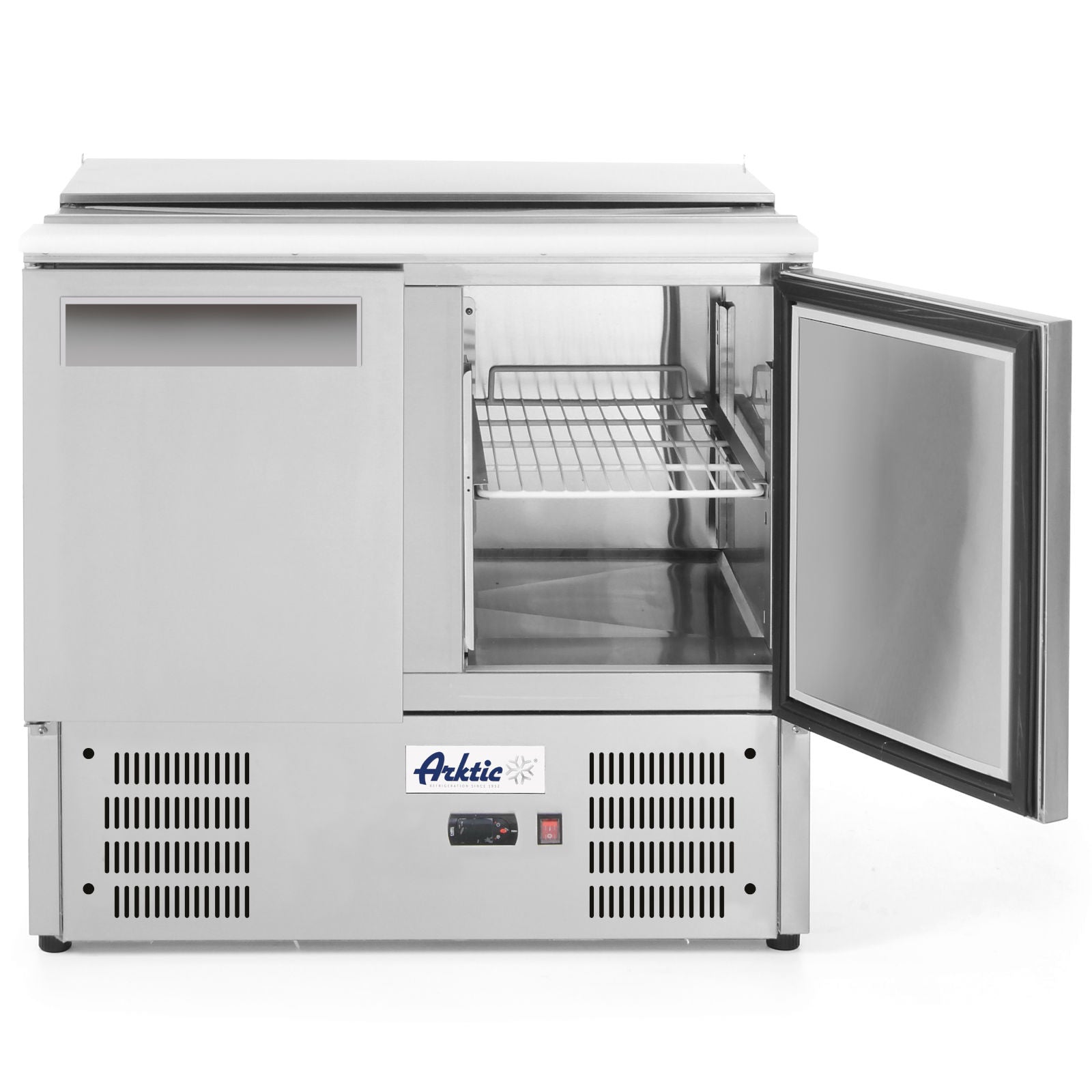 Commercial Refrigerators – 2-door salad cooling table with hinged cover - Carlat