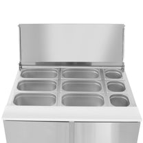 Commercial Refrigerators – 2-door salad cooling table with hinged cover - Carlat
