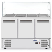 Commercial Refrigerators – 3-door salad cooling table with glass extension - Carlat