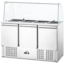 Commercial Refrigerators – 3-door salad cooling table with glass extension - Carlat