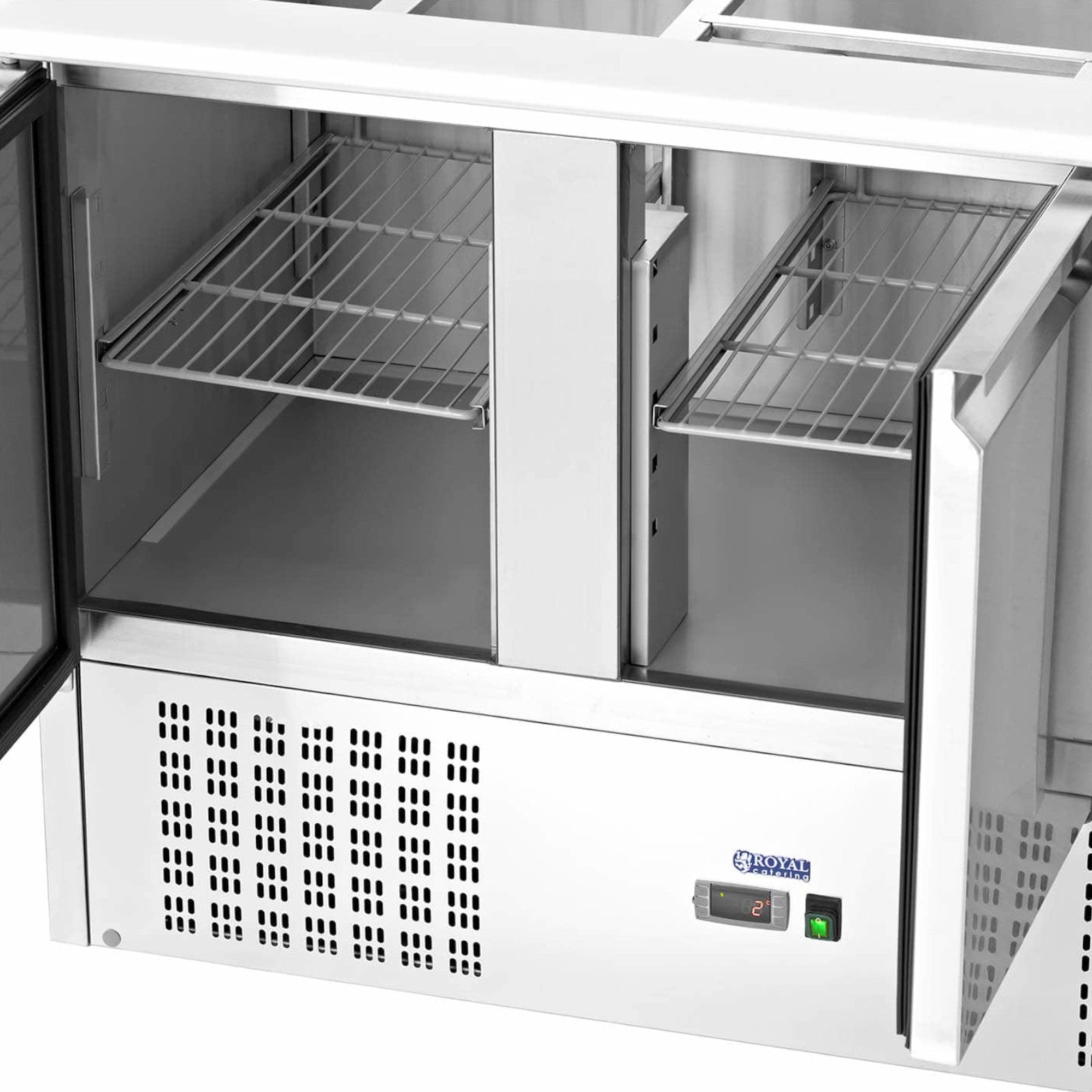 Commercial Refrigerators – 3-door salad cooling table with glass extension - Carlat