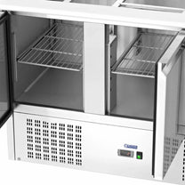 Commercial Refrigerators – 3-door salad cooling table with glass extension - Carlat