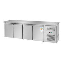 Commercial Refrigerators – 4-door cooling table with stainless steel worktop - Carlat