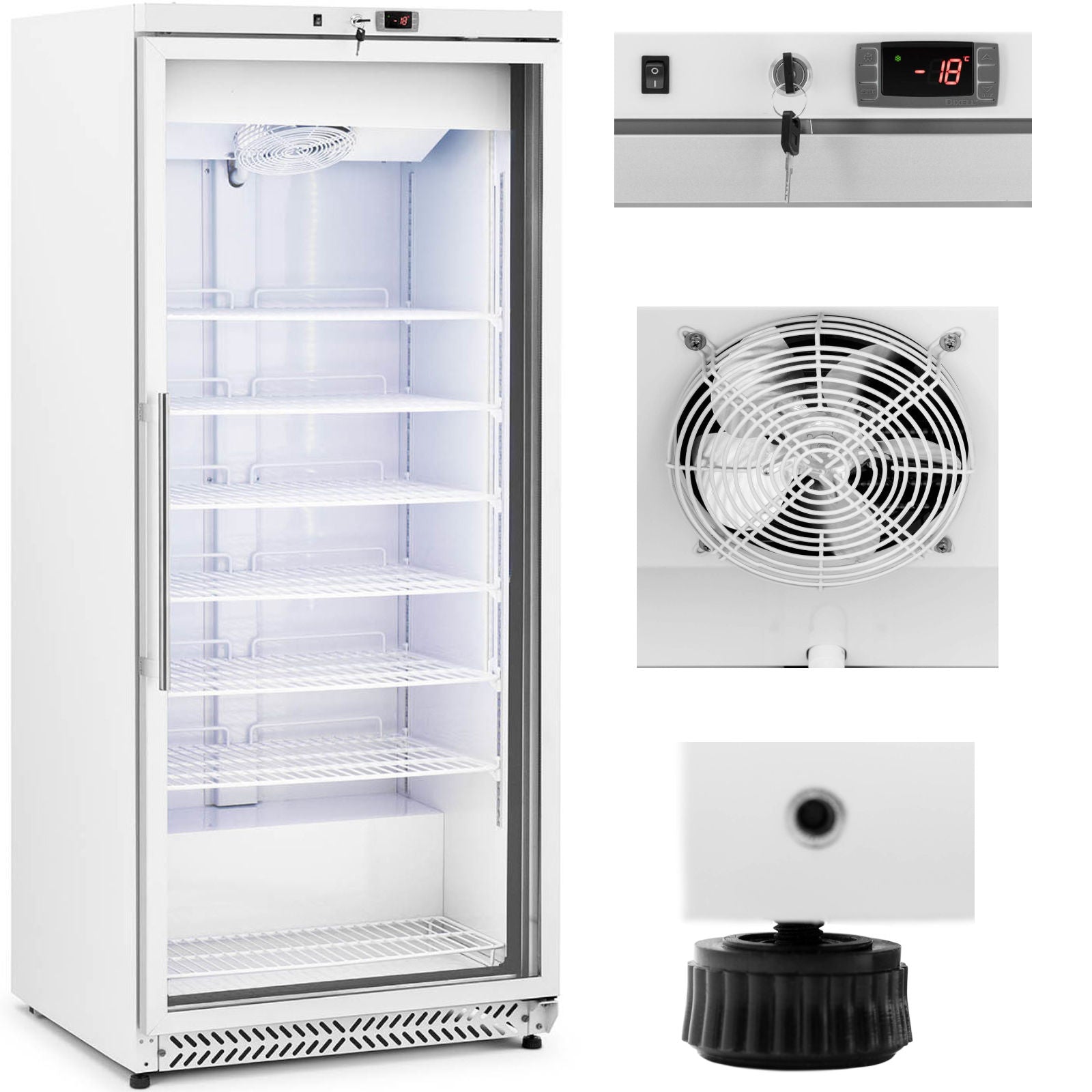Commercial Refrigerators – Freezer cabinet, glass freezer, 7 shelves, 580 - Carlat