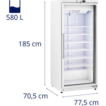 Commercial Refrigerators – Freezer cabinet, glass freezer, 7 shelves, 580 - Carlat