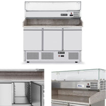 Commercial Refrigerators – Pizza cooling table with cooling extension, granite - Carlat