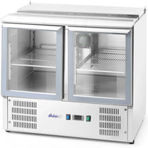 Commercial Refrigerators – Refrigerated salad table, 2-door, glass, with cover - Carlat