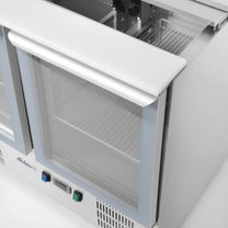 Commercial Refrigerators – Refrigerated salad table, 2-door, glass, with cover - Carlat