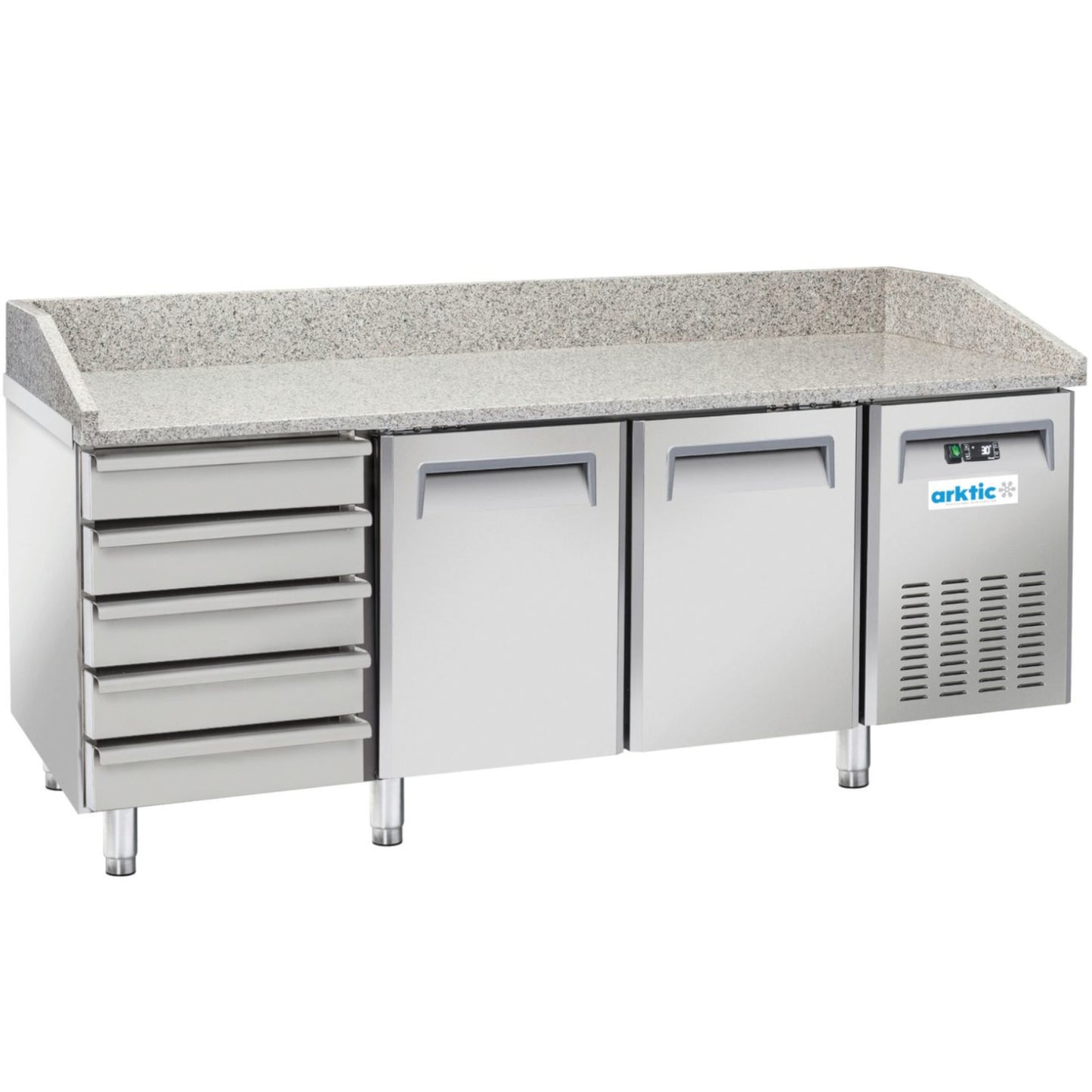 Commercial Refrigerators – Refrigerating pizza table with granite top and - Carlat