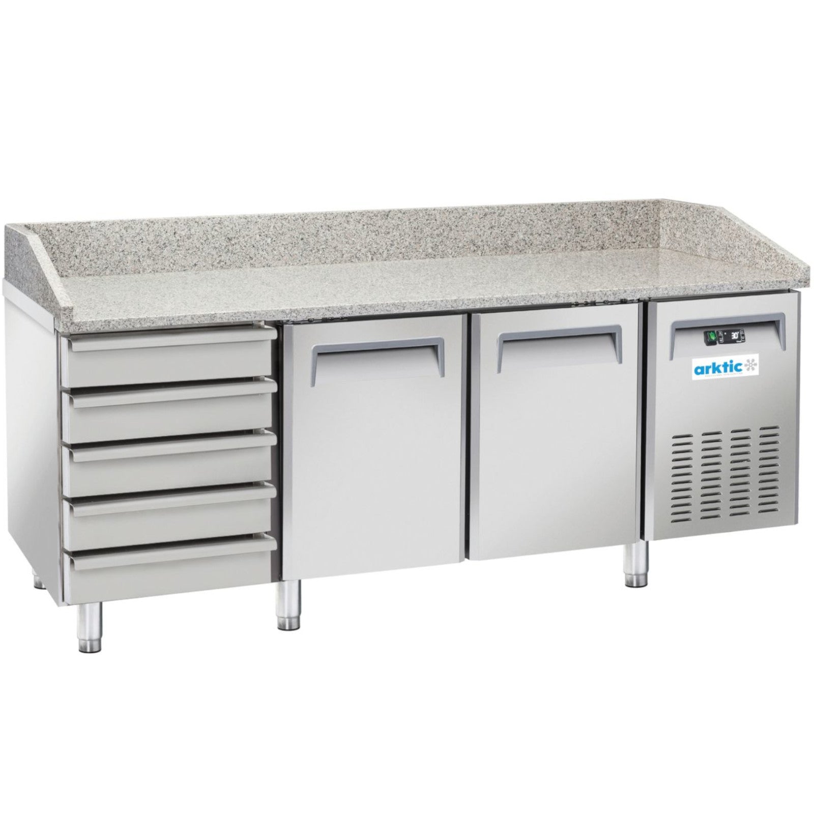Commercial Refrigerators – Refrigerating pizza table with granite top and - Carlat