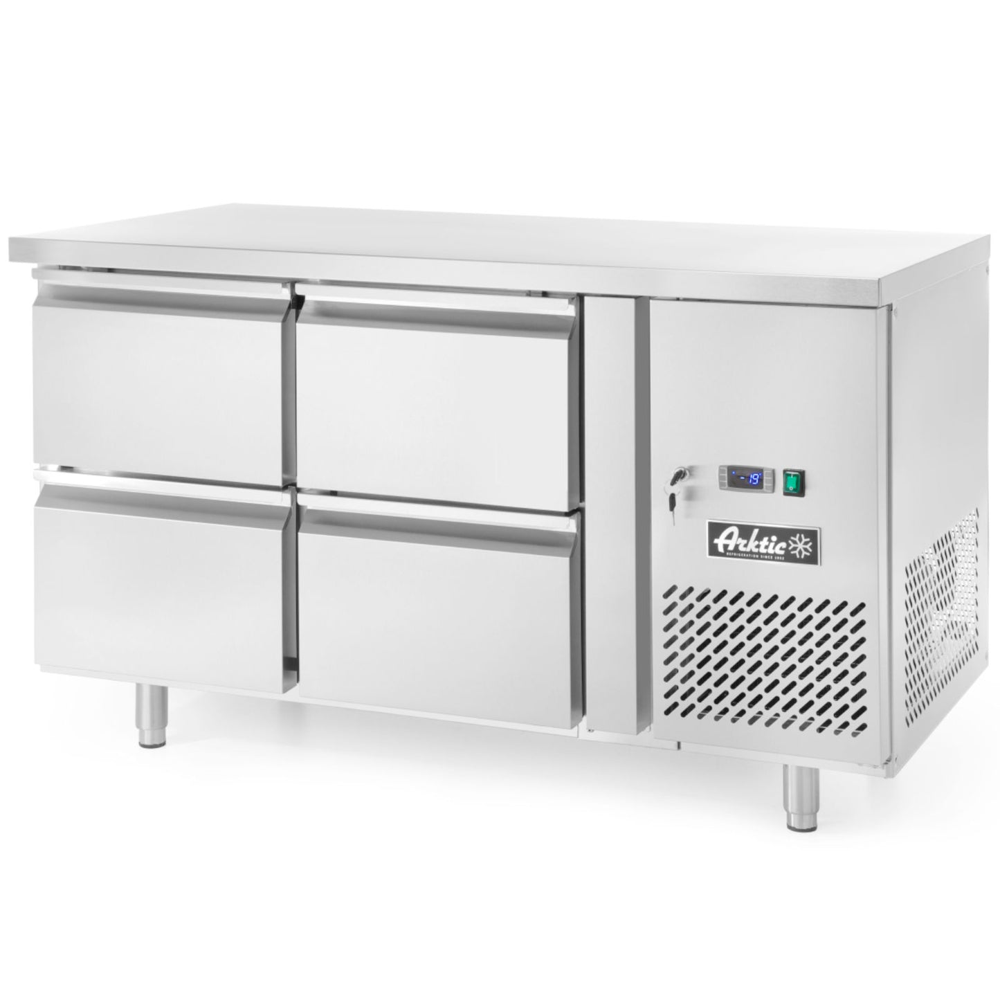 Commercial Refrigerators – Refrigeration table with 4 drawers and side - Carlat