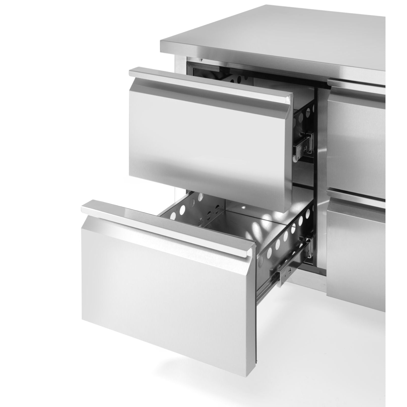 Commercial Refrigerators – Refrigeration table with 4 drawers and side - Carlat
