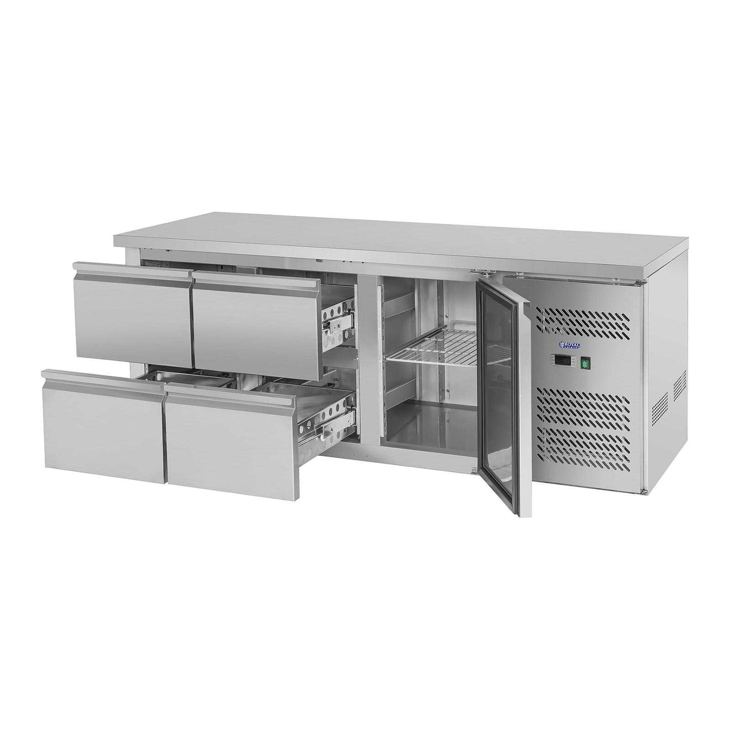 Commercial Refrigerators – Refrigeration table with steel worktop 4 drawers - Carlat