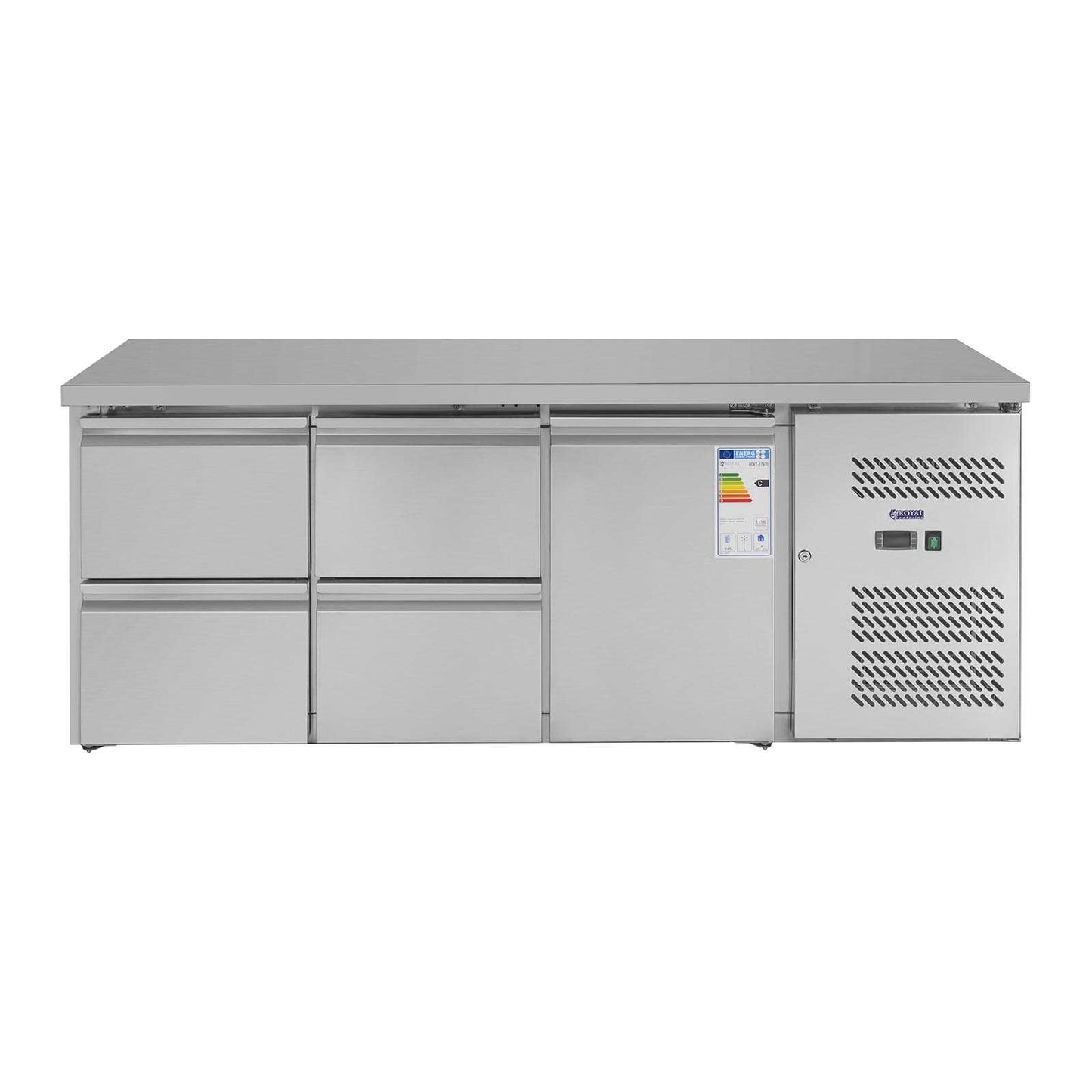 Commercial Refrigerators – Refrigeration table with steel worktop 4 drawers - Carlat