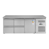 Commercial Refrigerators – Refrigeration table with steel worktop 4 drawers - Carlat